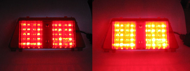 RVF400 VFR400 LED brakelight, on-off comparison